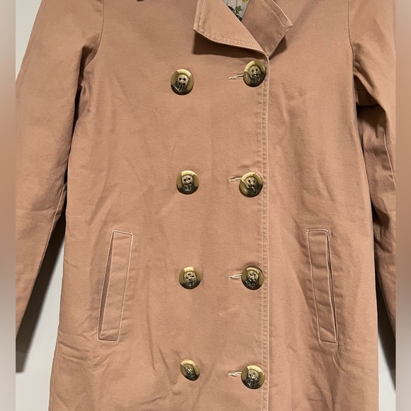 Sundance Cotton Double Breasted Classic Trench Coat Size XS Retro - Picture 5 of 11